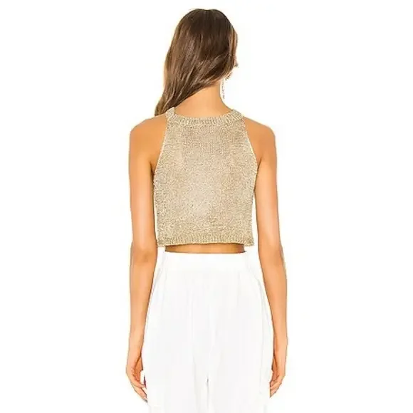 superdown Marianna Halter Top in Gold - Picture 4 of 6